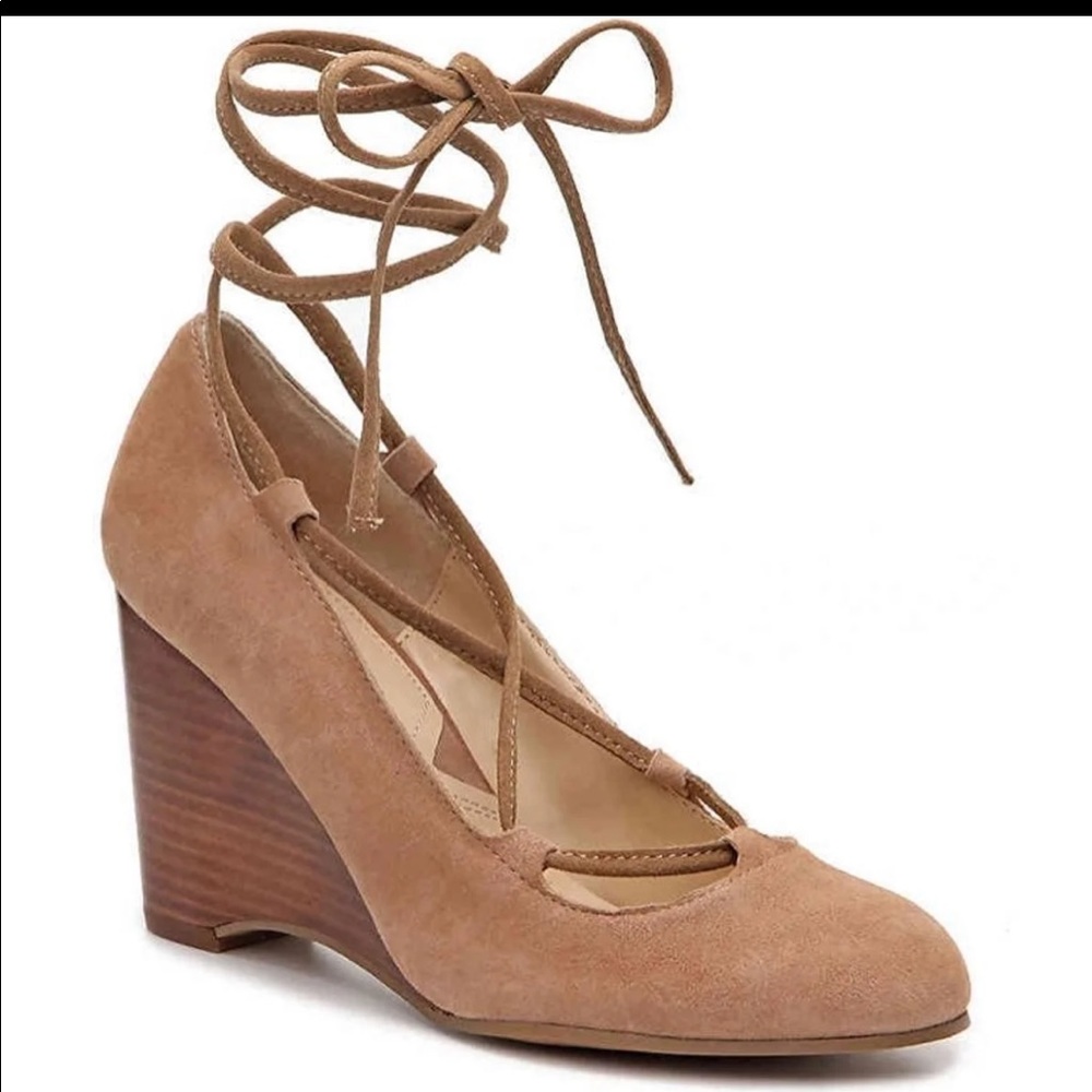 Adrienne Vittadini lace up wedges